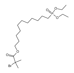 2-Bromo-2-methyl-propionic acid 11-(diethoxy-phosphoryl)-undecyl ester结构式