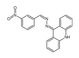 N-[(E)-(3-nitrophenyl)methylideneamino]acridin-9-amine Structure