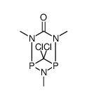 7,7-Dichloro-2,4,6-trimethyl-2,4,6-triaza-1,5-diphospha-bicyclo[3.1.1]heptan-3-one结构式