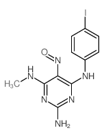 N4-(4-iodophenyl)-N6-methyl-5-nitroso-pyrimidine-2,4,6-triamine Structure