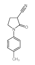 2-OXO-1-(P-TOLYL)PYRROLIDINE-3-CARBONITRILE结构式