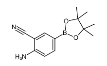 2-amino-5-(4,4,5,5-tetramethyl-1,3,2-dioxaborolan-2-yl)benzonitrile structure