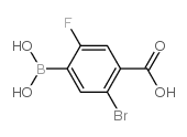 5-溴-4-羧基-2-氟苯硼酸结构式