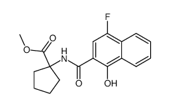 1-[(4-fluoro-1-hydroxy-naphthalene-2-carbonyl)-amino]-cyclopentanecarboxylic acid methyl ester结构式