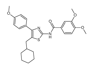 N-[5-cyclohexylmethyl-4-(4-methoxy-phenyl)-thiazol-2-yl]-3,4-dimethoxy-benzamide Structure