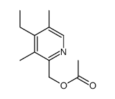 (4-ethyl-3,5-dimethylpyridin-2-yl)methyl acetate结构式