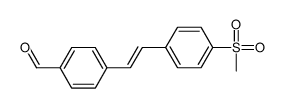 4-[2-(4-methylsulfonylphenyl)ethenyl]benzaldehyde结构式