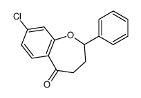 8-chloro-2-phenyl-3,4-dihydro-2H-1-benzoxepin-5-one结构式