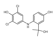 2,6-dichloro-4-((4-hydroxy-2-(2-hydroxypropan-2-yl)phenyl)amino)phenol结构式