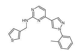 4-[1-(2-Methylphenyl)-1H-pyrazol-4-yl]-N-(3-thienylmethyl)-2-pyri midinamine结构式