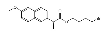 4-bromo-butyl (S)-2-(6-methoxy-2-naphthyl)-propanoate结构式