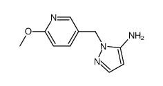 2-(6-methoxy-pyridin-3-ylmethyl)-2H-pyrazol-3-ylamine Structure