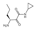 (S)-3-amino-N-cyclopropyl-2-oxo hexanamide结构式