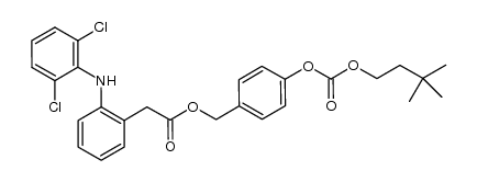 4-((3,3-dimethylbutoxy)carbonyloxy)benzyl 2-(2-(2,6-dichlorophenylamino)phenyl)acetate Structure