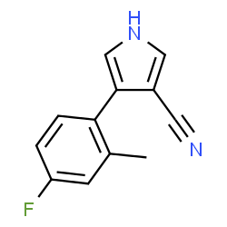 4-(4-Fluoro-2-methylphenyl)-1H-pyrrole-3-carbonitrile结构式