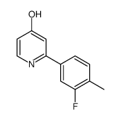 2-(3-fluoro-4-methylphenyl)-1H-pyridin-4-one结构式