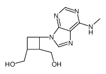 [(1S,2R,3R)-2-(hydroxymethyl)-3-[6-(methylamino)purin-9-yl]cyclobutyl]methanol Structure