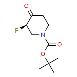 tert-butyl (3R)-3-fluoro-4-oxopiperidine-1-carboxylate Structure