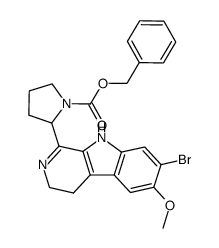 6-bromo-5-methoxy-1-(N-Z-prolyl)-3,4-dihydro-β-carboline结构式