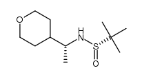 (S)-2-methyl-N-((R)-1-(tetrahydro-2H-pyran-4-yl)ethyl)propane-2-sulfinamide结构式