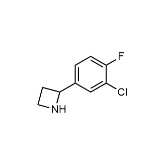 2-(3-氯-4-氟苯基)氮杂环丁烷结构式