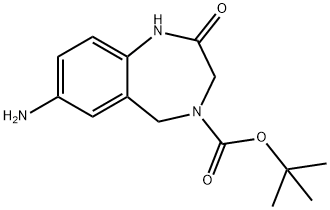 7-氨基-2-氧代-4-BOC-2,3,4,5-四氢-1H-苯并[E][1,4]二氮杂草结构式