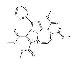 tetramethyl 5,9a-dihydro-9a-methyl-3-phenylazocino[2.1.8-cd]pyrrolizine-1,2,5,6-tetracarboxylate Structure