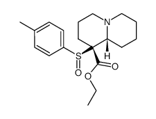 Ethyl (1R,9aR)-Octahydro-1-((S)-(4-methylphenyl)sulfinyl)-2H-quinolizine-1-carboxylate结构式