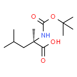 BOC-(R)-2-amino-2,4-dimethylpentanoic acid structure