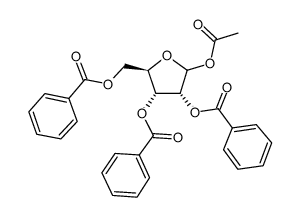 D-Ribofuranose, 1-acetate 2,3,5-tribenzoate Structure