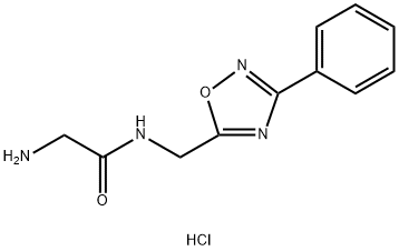 2-Amino-N-((3-phenyl-1,2,4-oxadiazol-5-yl)methyl)acetamide hydrochloride structure