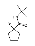 1-Brom-1-tert-butylaminoformyl-cyclopentan Structure