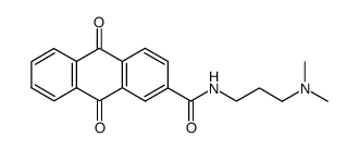 9,10-Dioxo-9,10-dihydro-anthracene-2-carboxylic acid (3-dimethylamino-propyl)-amide结构式