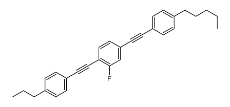 2-fluoro-4-[2-(4-pentylphenyl)ethynyl]-1-[2-(4-propylphenyl)ethynyl]benzene Structure