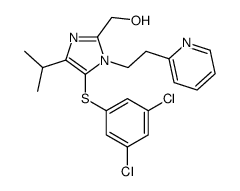 [5-(3,5-dichlorophenyl)sulfanyl-4-propan-2-yl-1-(2-pyridin-2-ylethyl)imidazol-2-yl]methanol Structure