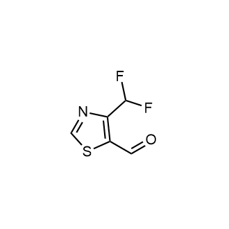 4-(二氟甲基)噻唑-5-碳醛结构式