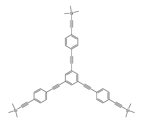 1,3,5-tris((4-((trimethylsilyl)ethynyl)phenyl)ethynyl)benzene结构式