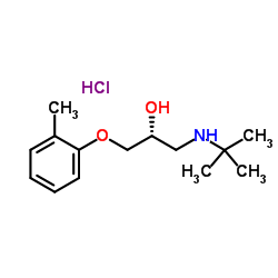 Benzonitrile, o-[3-(tert-butylamino)-2-hydroxypropoxy]-, monohydrochloride, (-)- (8CI) Structure