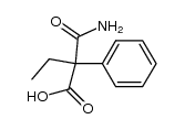 α-(Aminocarbonyl)-α-ethylbenzeneacetic acid结构式