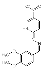 Benzaldehyde, 3,4-dimethoxy-, 2-(5-nitro-2-pyridinyl)hydrazone picture