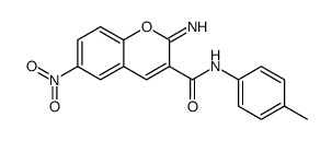 2-imino-N-(4-methylphenyl)-6-nitrochromene-3-carboxamide结构式