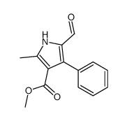 1H-Pyrrole-3-carboxylicacid,5-formyl-2-methyl-4-phenyl-,methylester(9CI) Structure