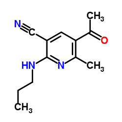 5-Acetyl-6-methyl-2-(propylamino)nicotinonitrile structure