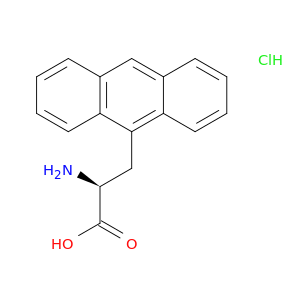 (S)-2-氨基-3-(蒽-9-基)丙酸盐酸盐结构式