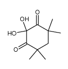 4,4,6,6-tetramethylcyclohexane-1,2,3-trione hydrate Structure