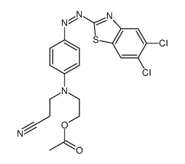 Propanenitrile, 3-[[2-(acetyloxy)ethyl][4- [(5,6-dichloro-2-benzothiazolyl)azo]phenyl]amino ]- picture