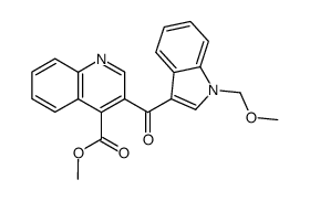 methyl 3-(1-(methoxymethyl)-1H-indole-3-carbonyl)quinoline-4-carboxylate Structure