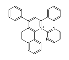 2,4-diphenyl-1-pyrimidin-2-yl-5,6-dihydrobenzo[h]quinolin-1-ium结构式