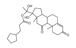 17,20-dihydroxypregn-4-ene-3,11,20-trione 20-(3-cyclopentylpropionate) Structure