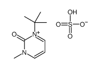 1-tert-butyl-3-methylpyrimidin-3-ium-2-one,hydrogen sulfate结构式